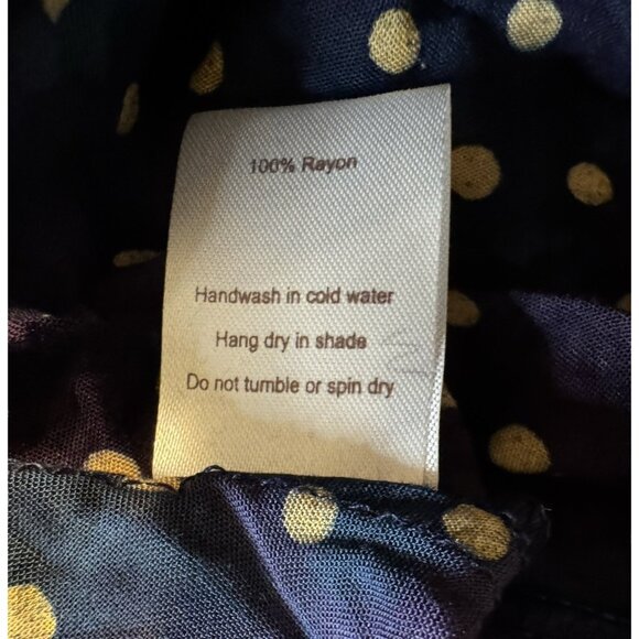 Tiare Hawaii Dress S M L O/S Green Blue Tan Smocked Ruffle Flowy Washable NEW - Picture 7 of 13